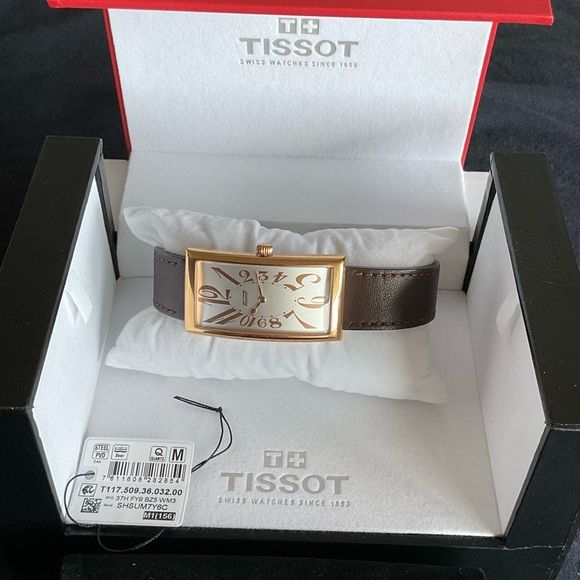 Rare Deco Tissot Heritage Banana Watch w Original Box Booklets EUC - Picture 5 of 16